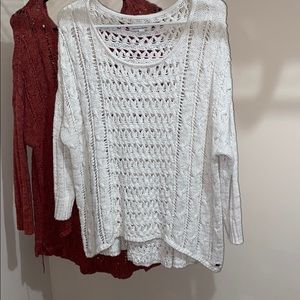 American Eagle 3/4 Sleeve Knit Sweater